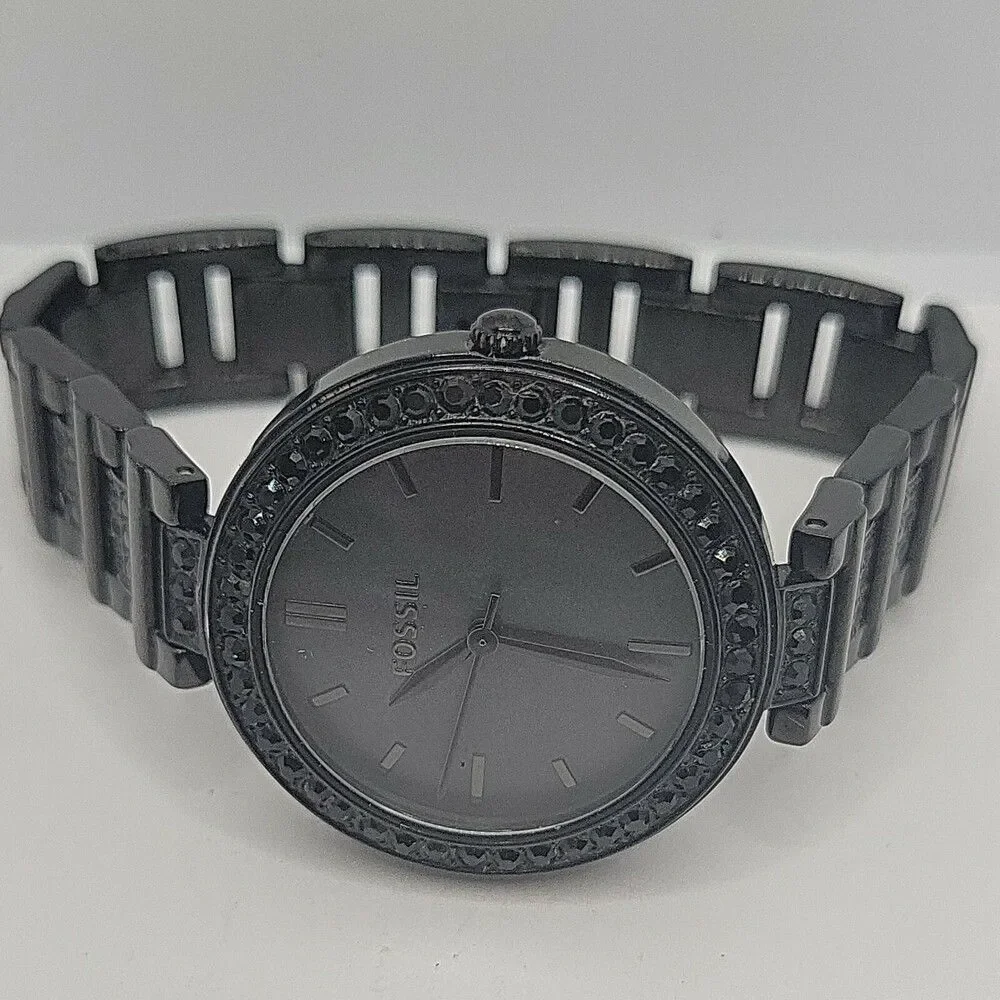 Fossil Karli BQ3440 Women's Black Stainless Steel Analog Dial Quartz Watch AM898